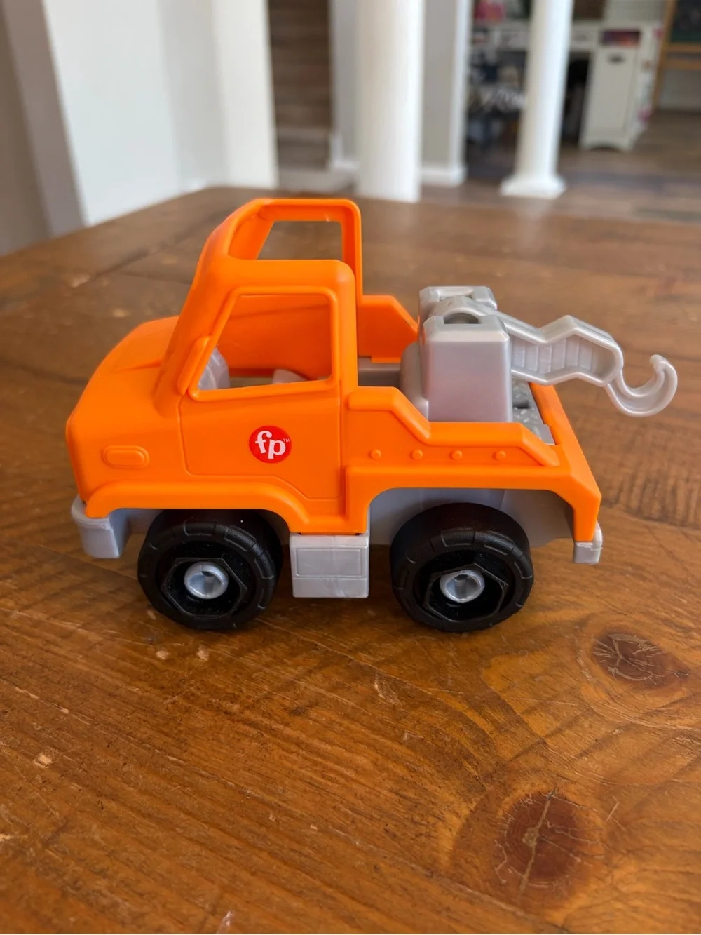 Fisher Price Little People orange tow truck as is